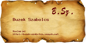 Buzek Szabolcs névjegykártya